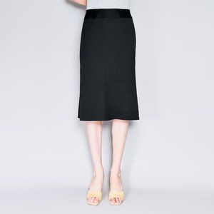 687. GIORGIO ARMANI Wool-Blend Jacquard Skirt Sz 46